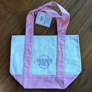 Trader Joe's Mini Tote - Pastel Pink